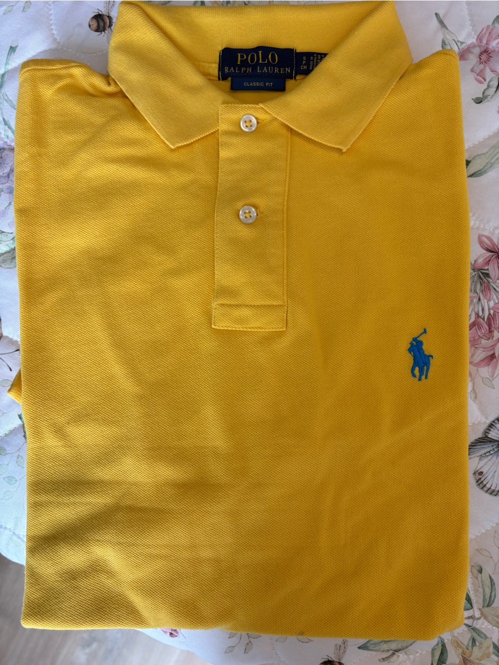 Yellow Men’s Ralph Lauren classic fit polo